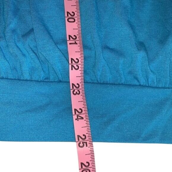 Womens Sleeveless Blue Beaded Neckline Tank Top Size L/G Polyester & Nylon Blend - Picture 8 of 8